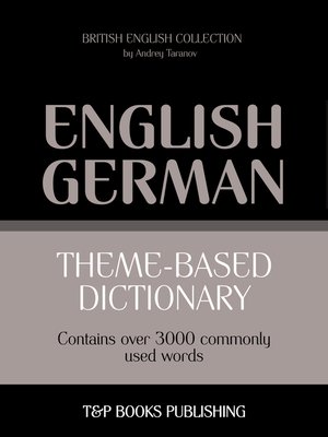 cover image of Theme-Based Dictionary